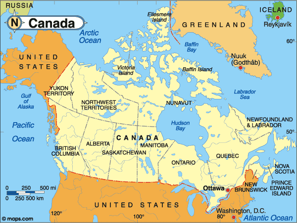 Map of Canada