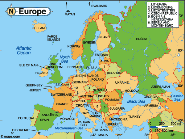 Map of Europe