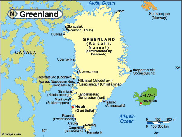 Map of Greenland