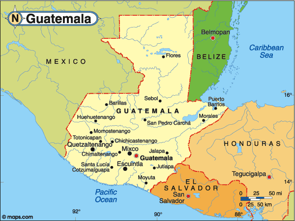 Map of Belize