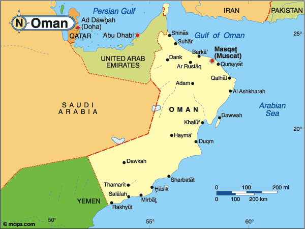 Map of Oman