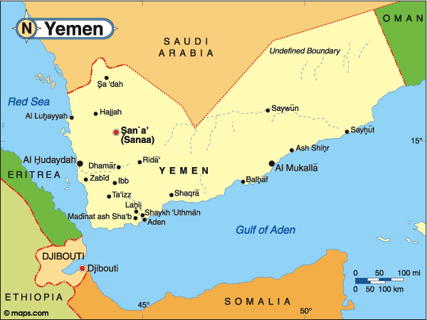 Map of Yemen